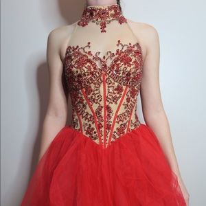 Sherri Hill red cocktail dress